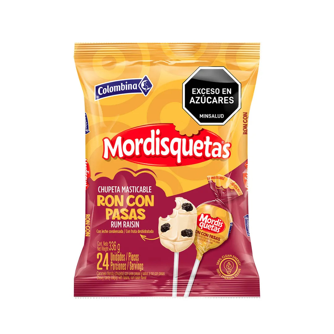 CHUPETA MORDISQUETA RON PASAS X 24UND
