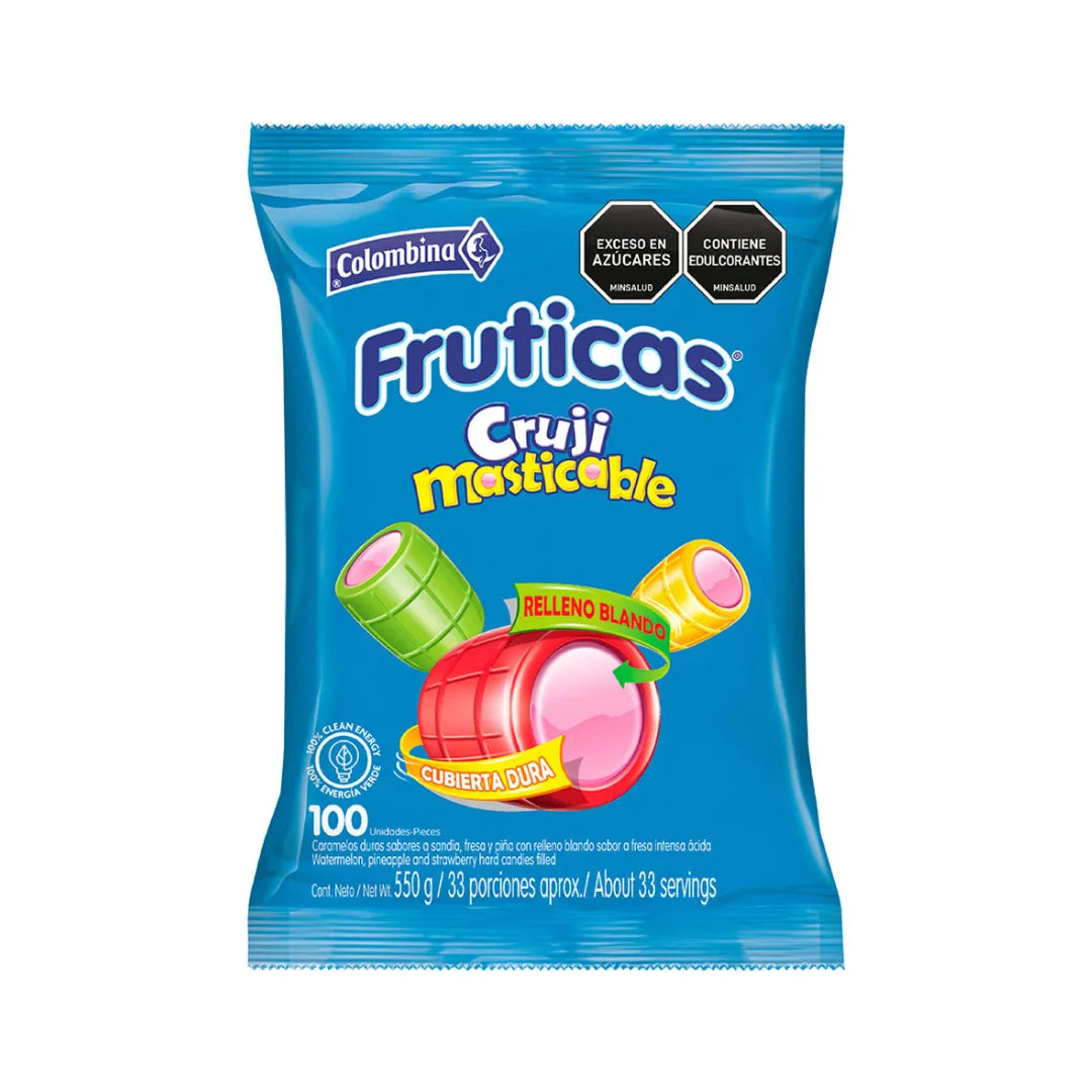 CARAMELO FRUTICAS CRUJI MASTICABLE X 100UND