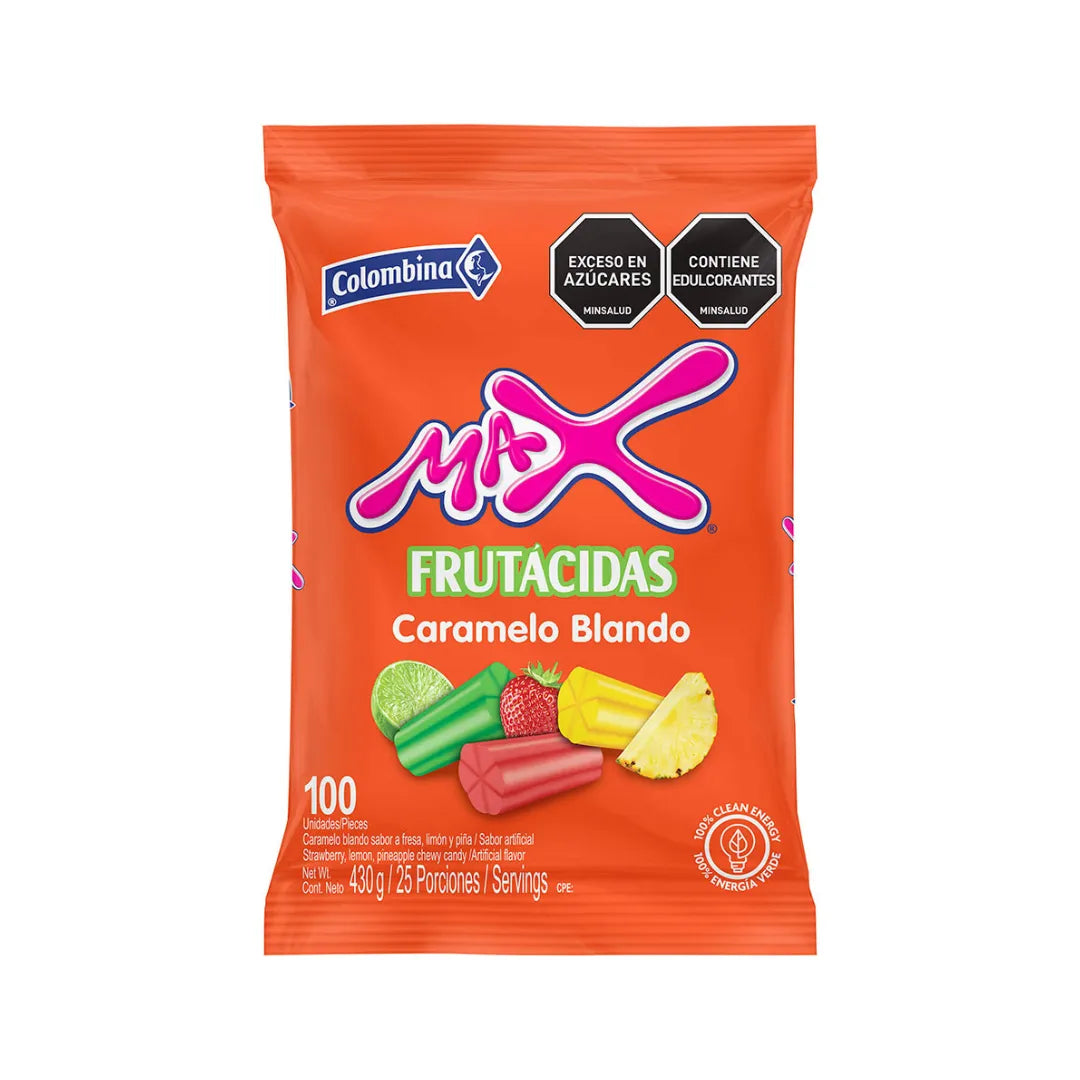 CARAMELO MAX FRUTACIDA X 100UND