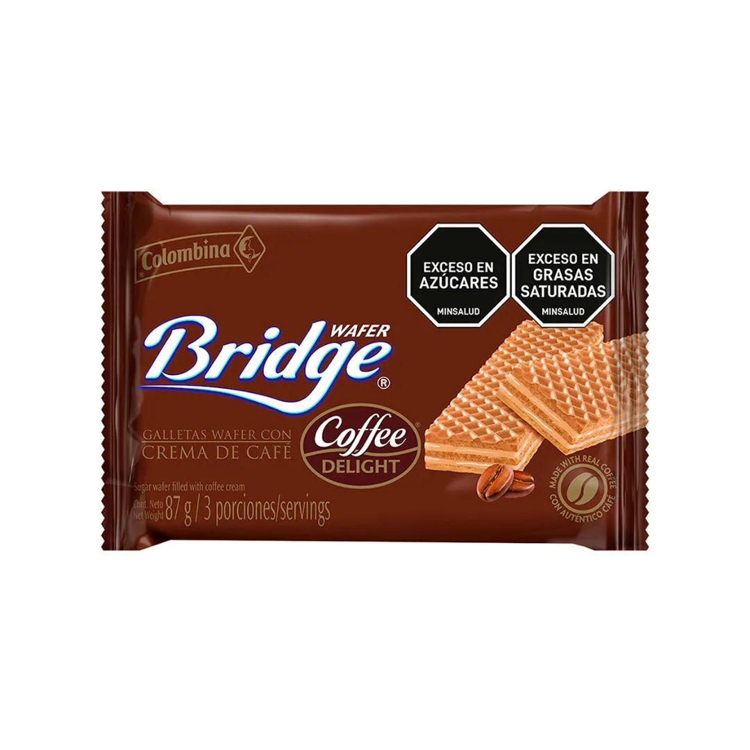 GALLETA WAFER BRIDGE COFFEE DELIGHT TACO X 87GR 