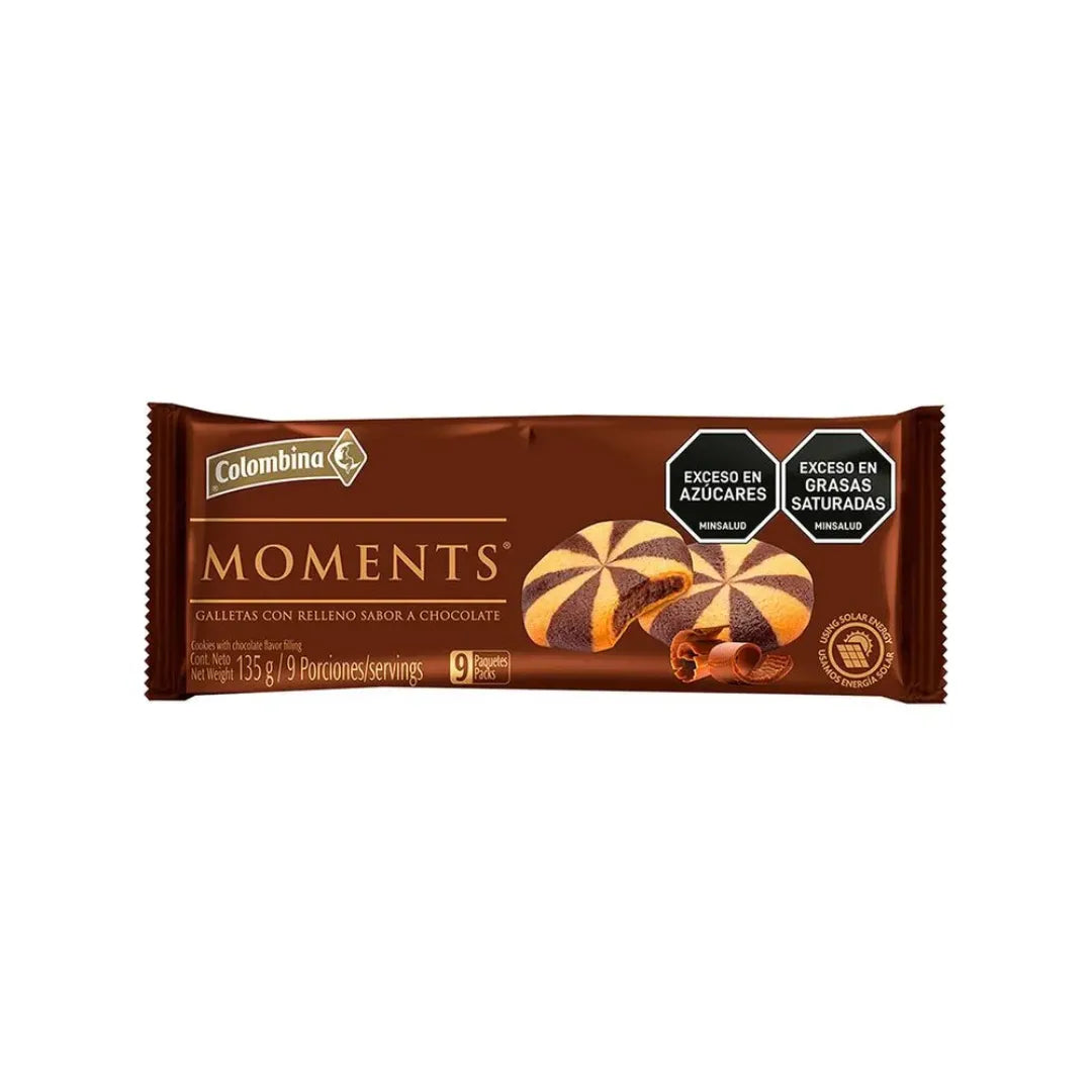 GALLETA MOMENTS RELLENA CHOCOLATE X 135GR