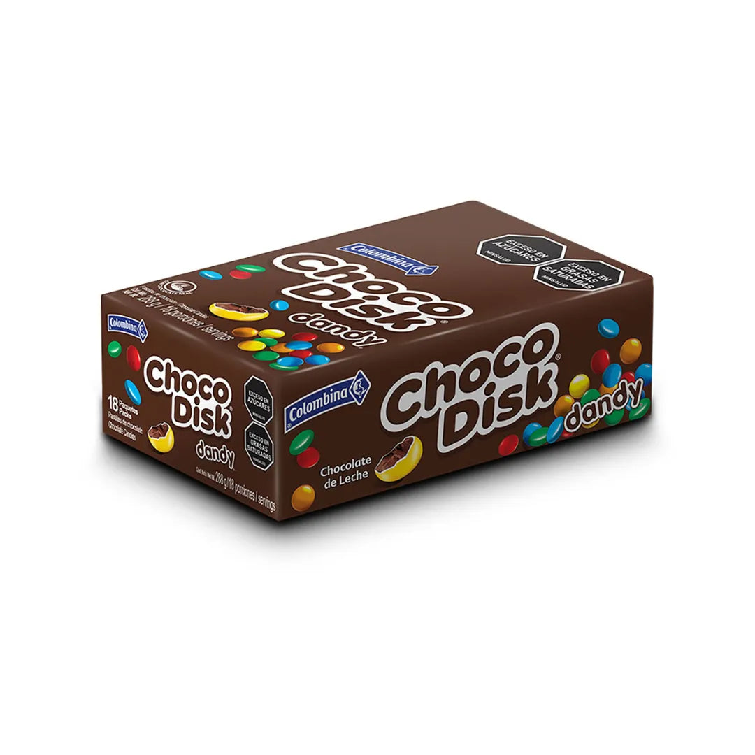CHOCOLATE CHOCODISK EN PASTILLAS DANDY  X 18UND