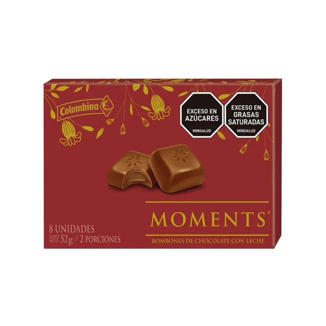 CHOCOLATES ESTUCHE MOMENTS 8UND X 52GR