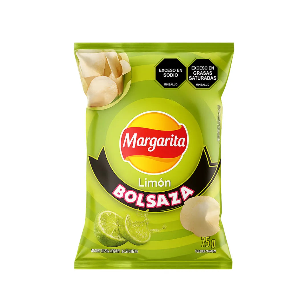 PAPAS MARGARITA BOLSAZA LIMON X 75GR