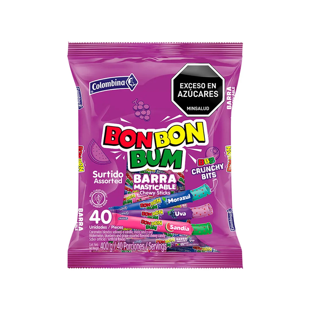 CARAMELO BON BON BUM BARRA CRUNCHY X 40UND
