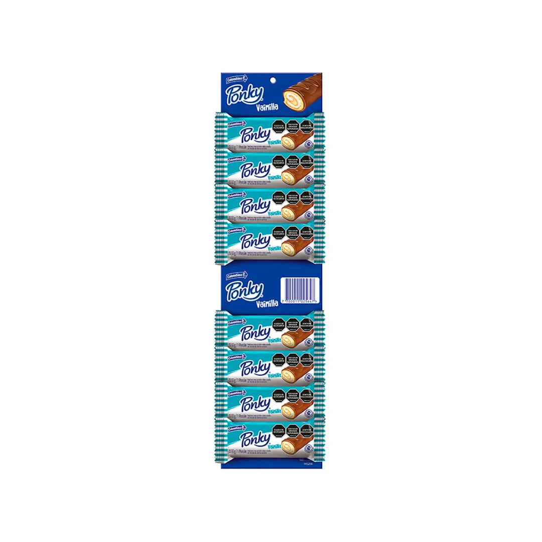 PASTELITOS PONKY VAINILLA RISTRA X 8UND