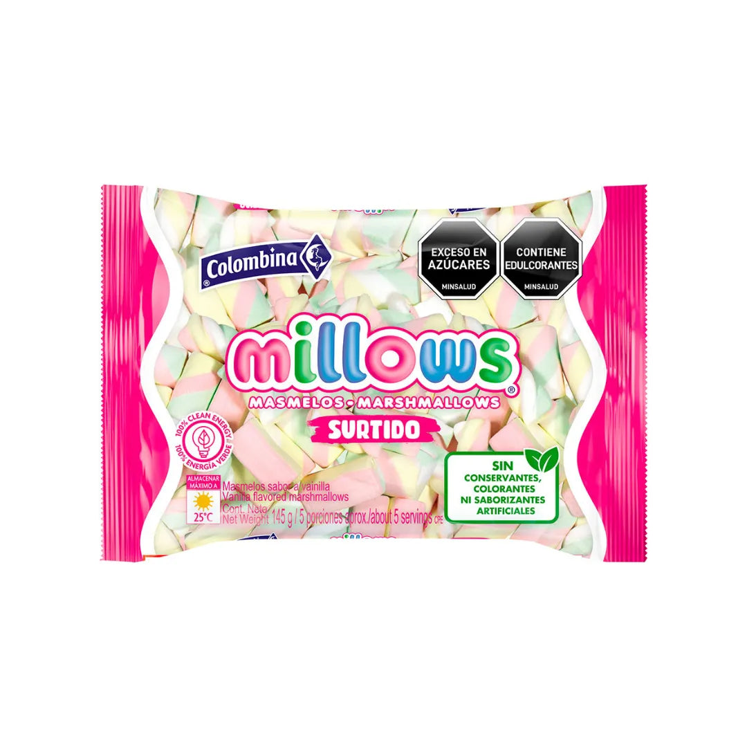 MASMELOS MILLOWS SURTIDO X 145GR