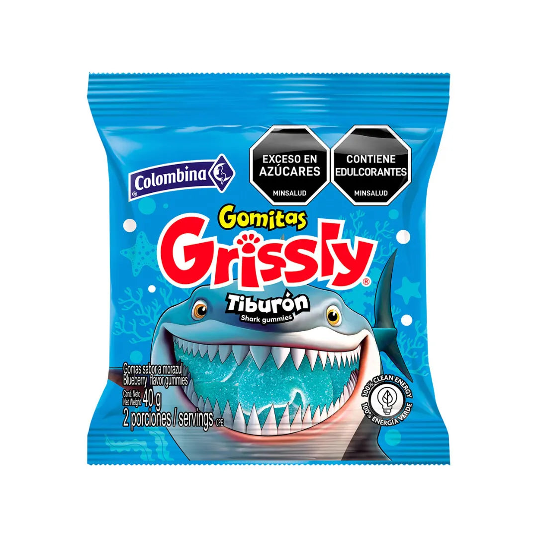 GOMAS GRISSLY SNACK TIBURONES 40GR