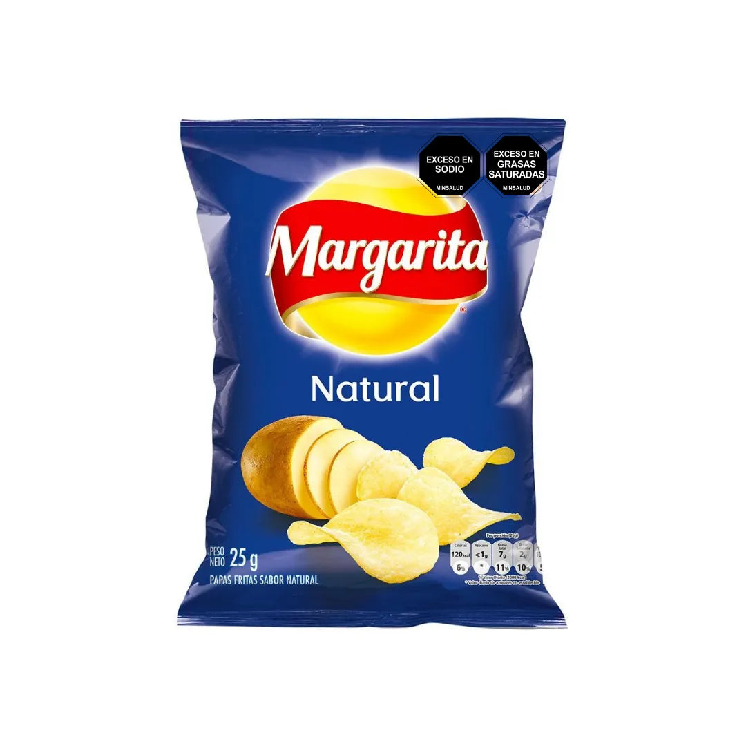PAPAS MARGARITA NATURAL X 25GR