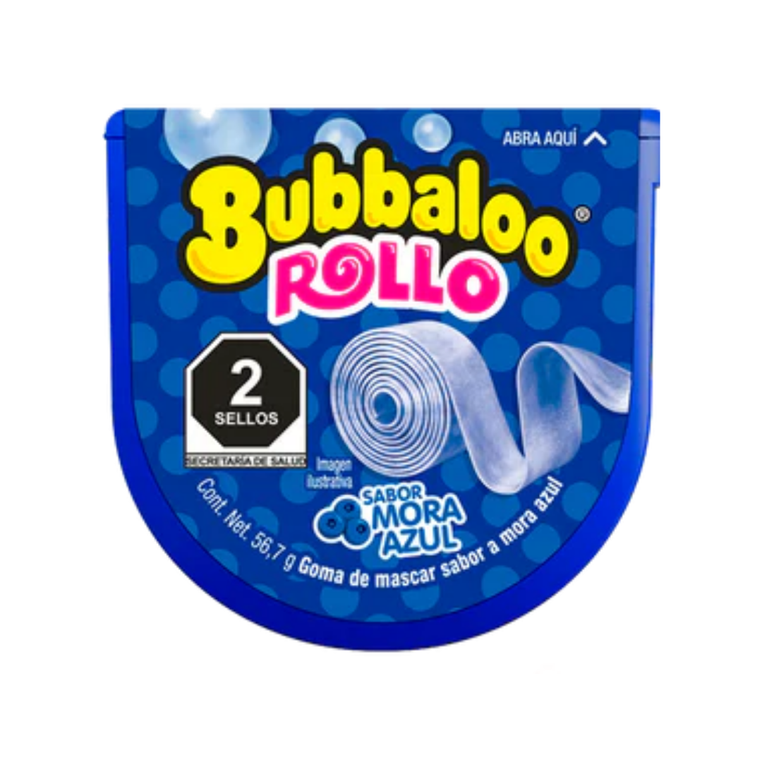 BUBBALOO ROLLO MORA AZUL X 56GR