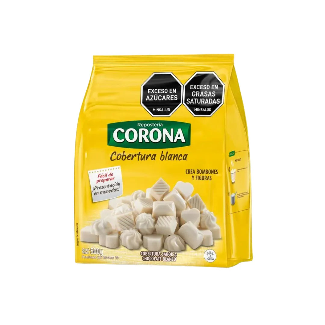 COBERTURA DE CHOCOLATE BLANCA CORONA X 500GR