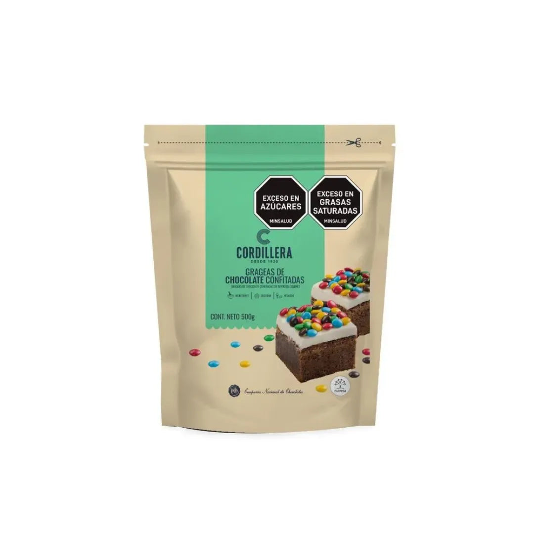 GRAGEA DE CHOCOLATE COLORES CORDILLERA  X 500GR