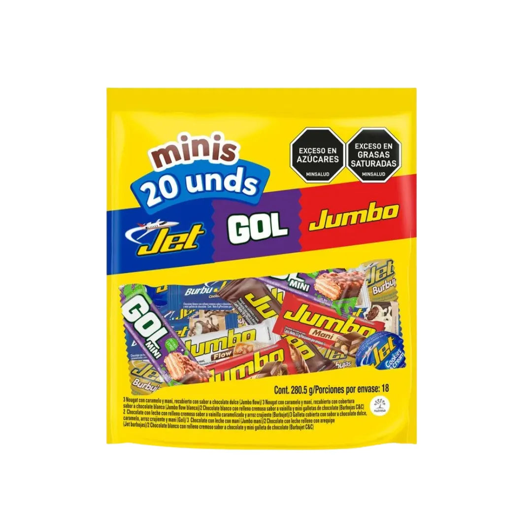 CHOCOLATINAS SURTIDAS JET/GOL/JUMBO X 20UND