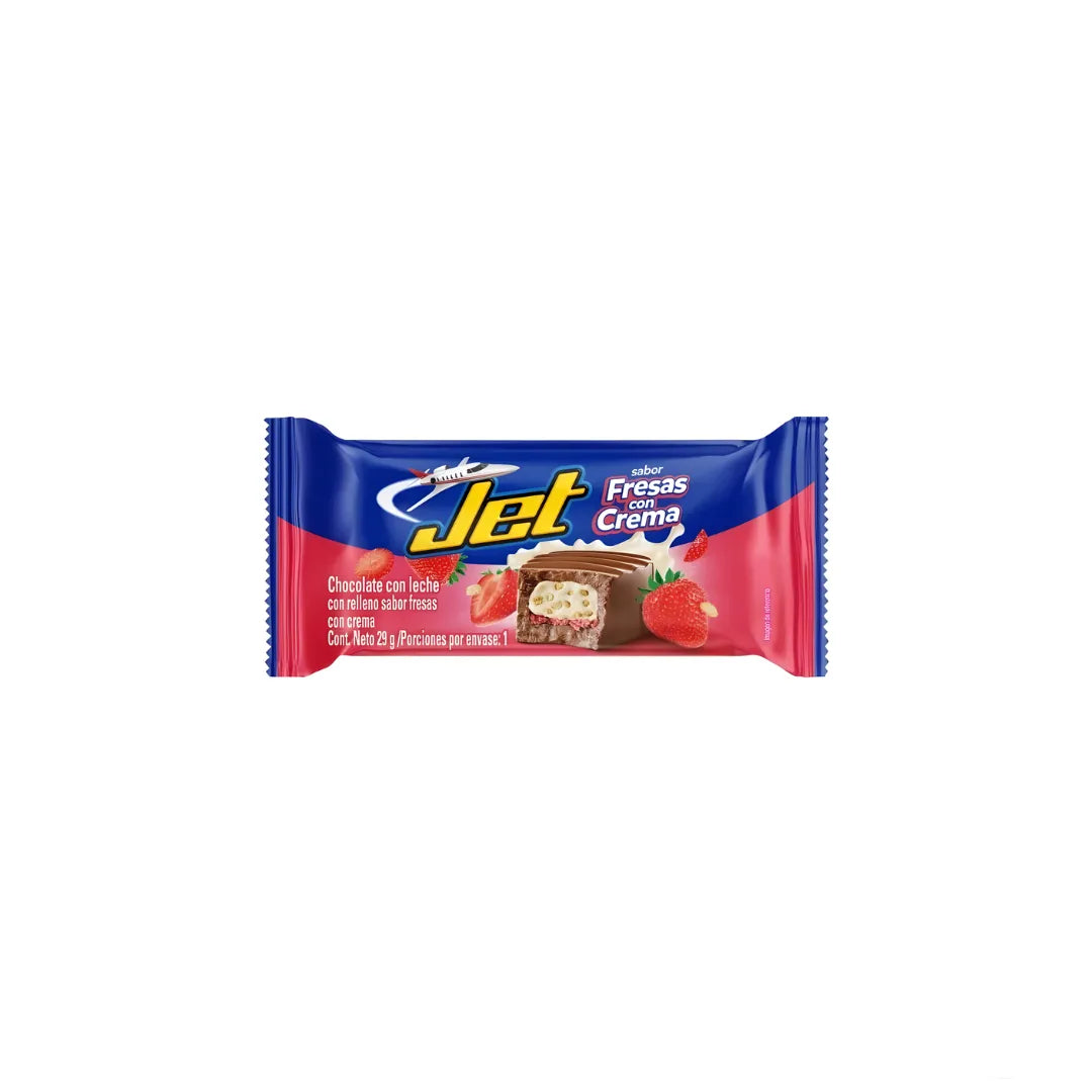 CHOCOLATINA JET FRESAS CON CREMA X 29GR
