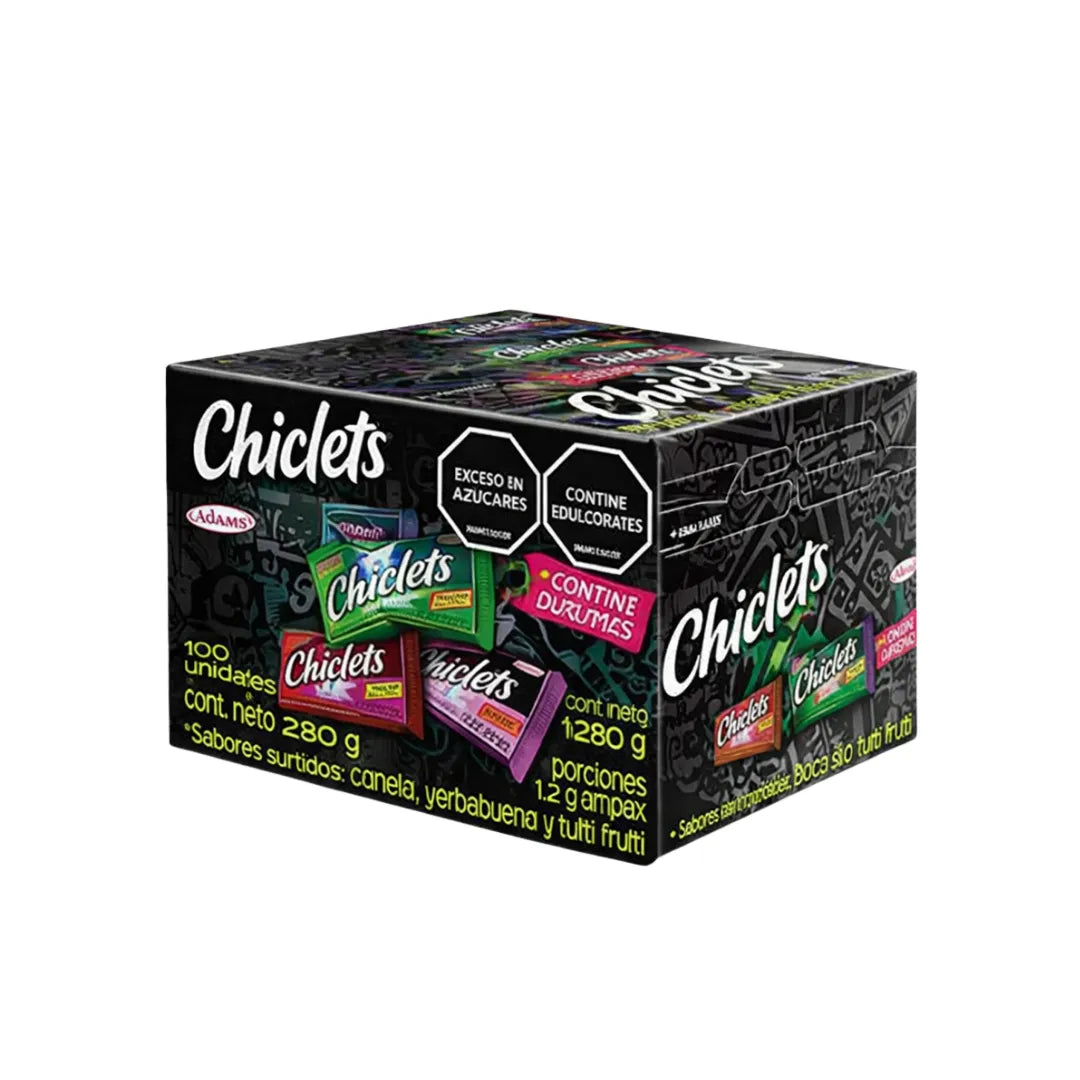 CHICLETS ADAMS SURTIDO X 100UND