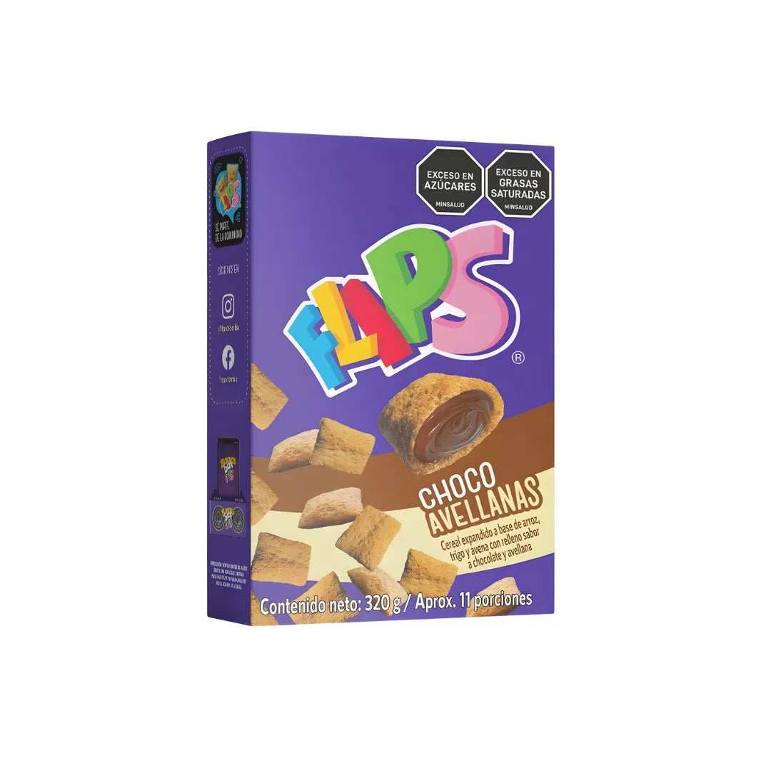 CEREAL FLIPS CHOCOLATES AVELLANA X 320GR