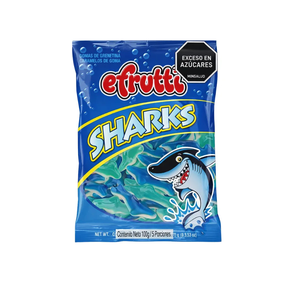 GOMAS GUMMI SHARKS EFRUTTI X 100GR