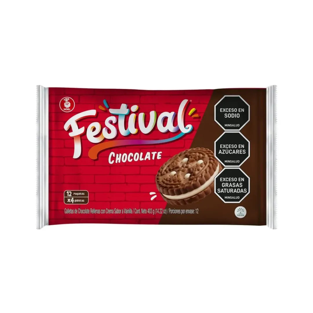 GALLETA FESTIVAL CHOCOLATE PEQUEÑAS X 12UND