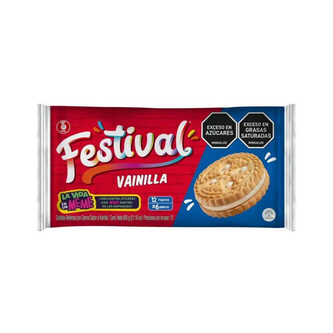 GALLETAS  FESTIVAL VAINILLA LARGA X 12UND