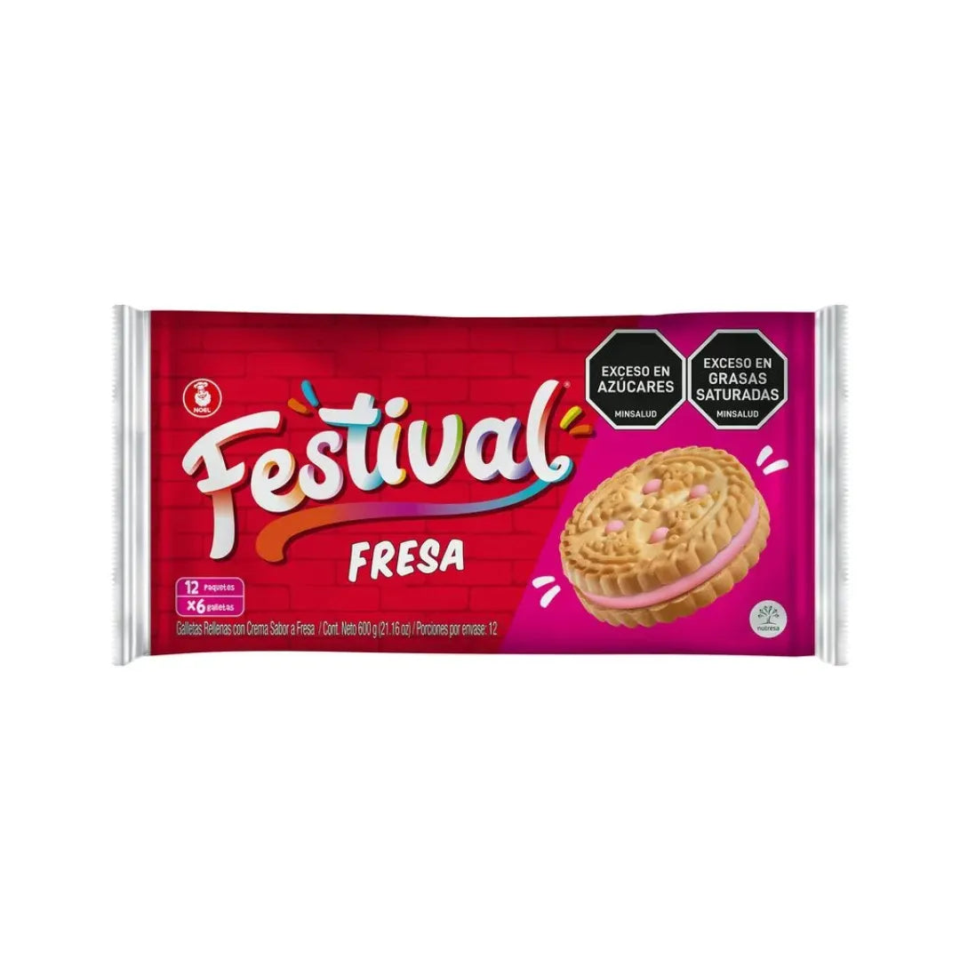 GALLETA FESTIVAL FRESA LARGA X 12UND