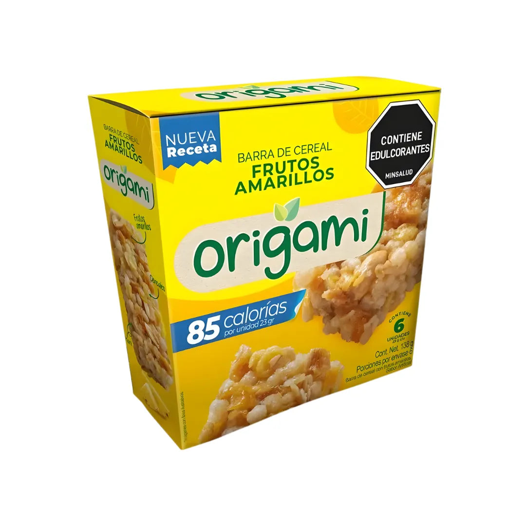 CEREAL EN BARRA ORIGAMI AMARILLO  X 32GR