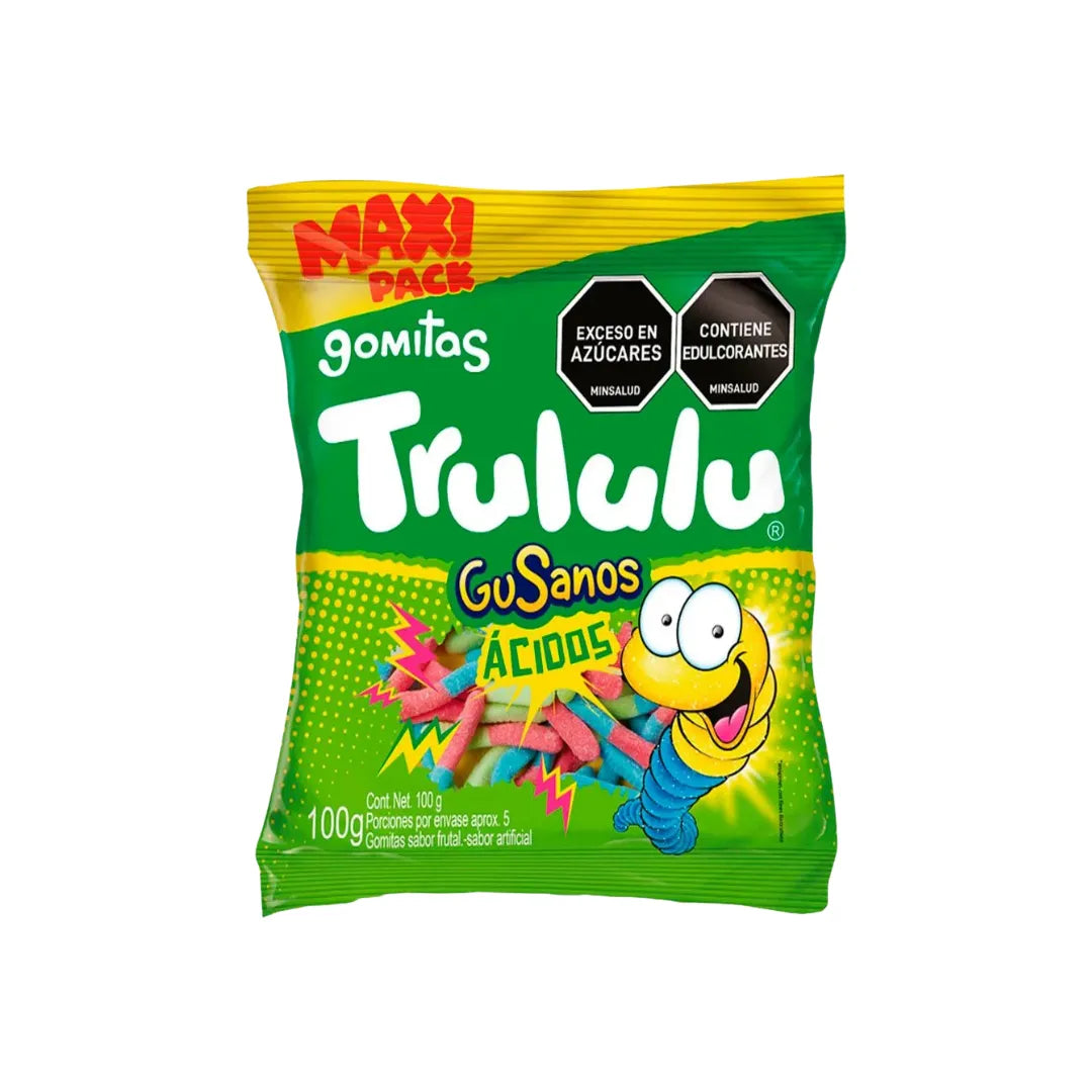 GOMAS TRULULU GUSANOS MAXI PACK 100GR