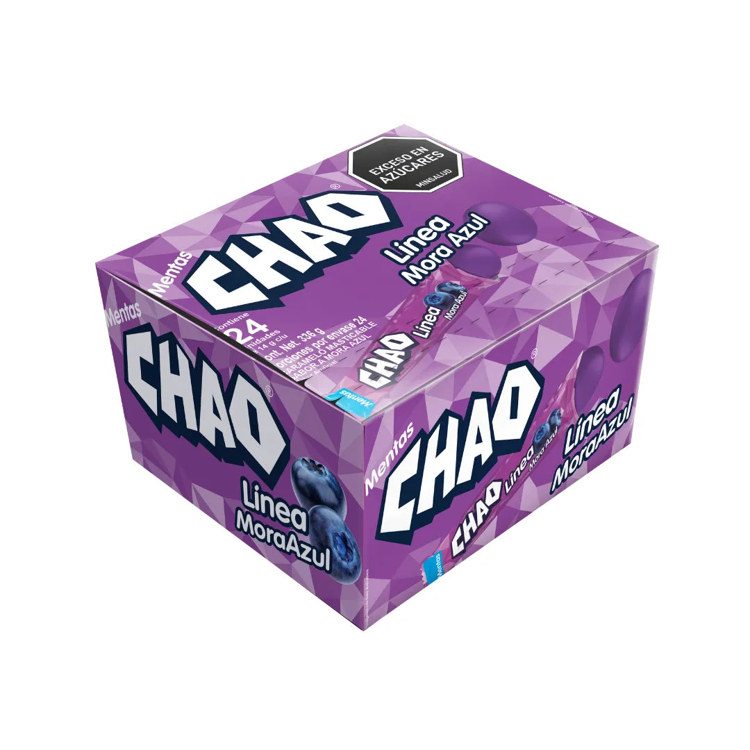 MENTA CHAO LINEA MORA AZUL X 24 UND