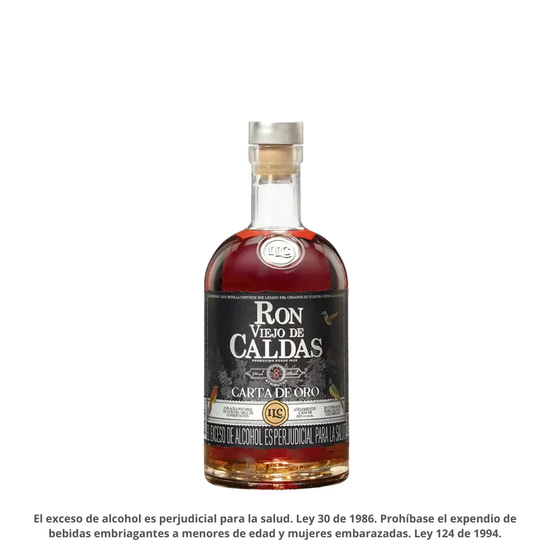 RON VIEJO DE CALDAS  8 AÑOS X 375ML