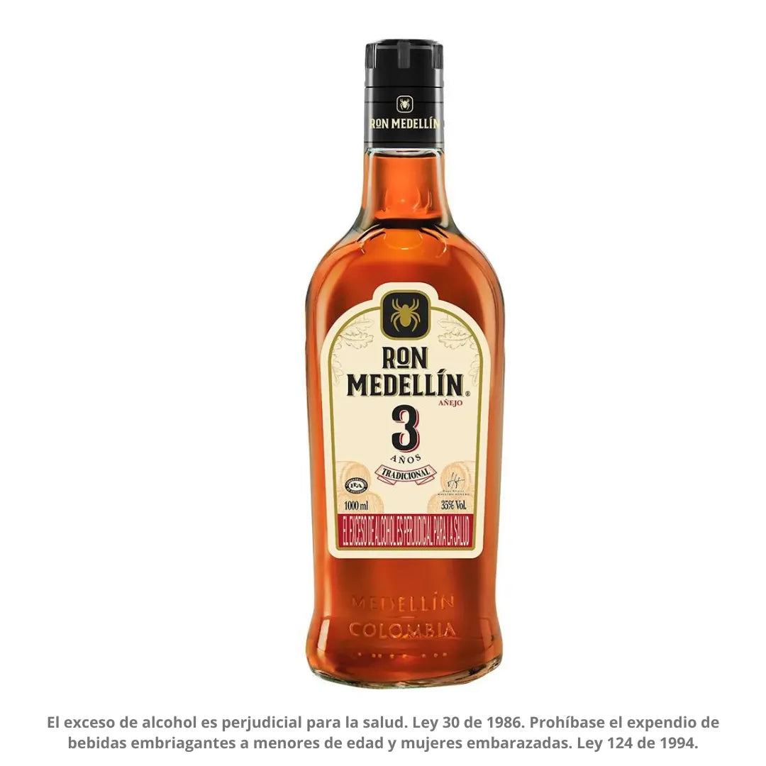 RON MEDELLIN 3 AÑOS X 1000ML