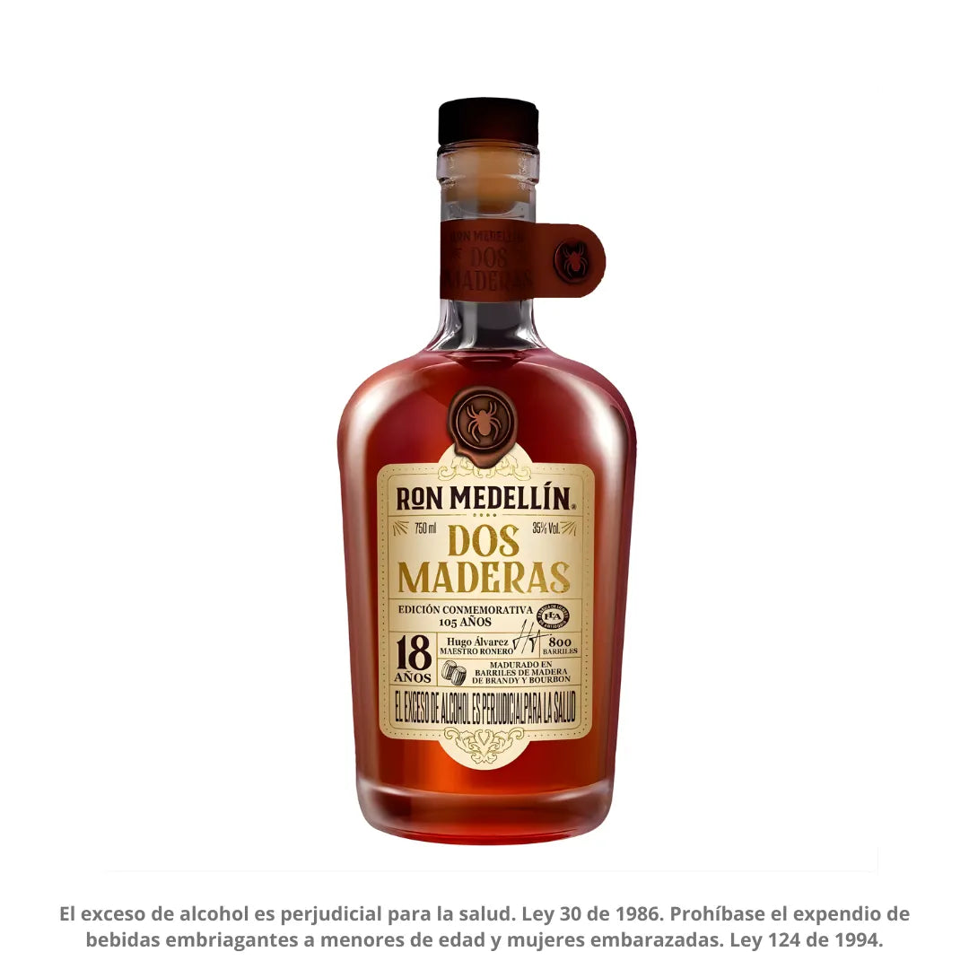 RON MEDELLIN 2 MADERAS 18 AÑOS X 750ML