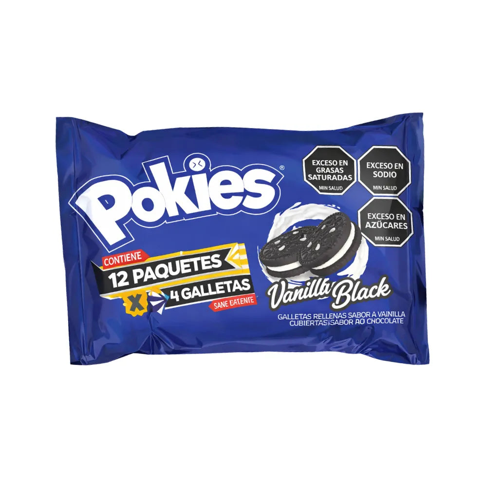 GALLETA POKIES VAINILLA BLACK X 12UND