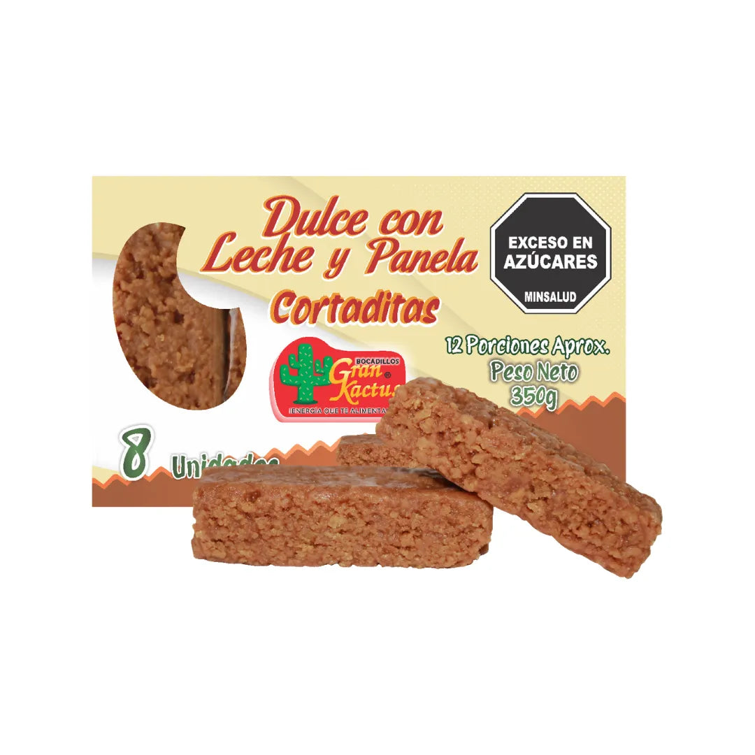 CORTADITOS DE DULCE CON LECHE Y PANELA GRAN KACTUS X 8UND