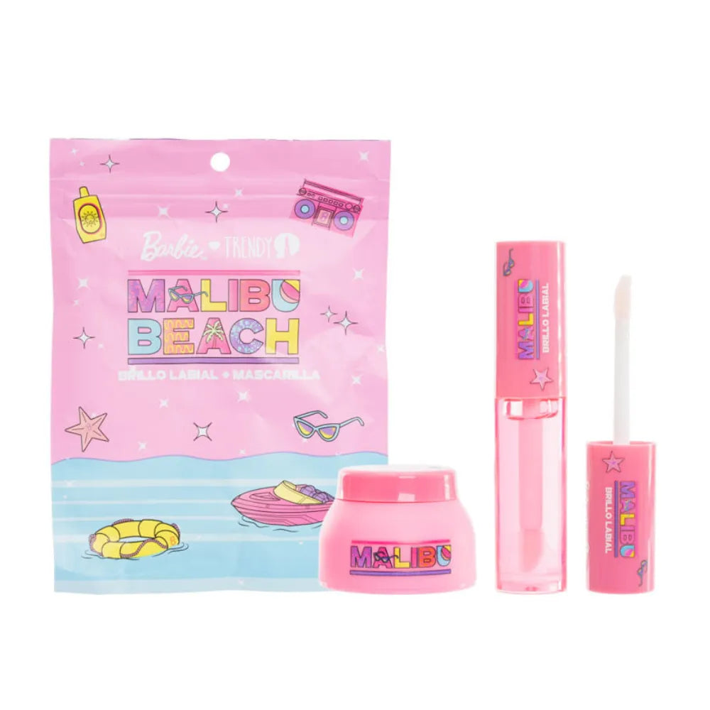 KIT GLOSS + MASCARILLA LABIOS BARBIE MALIBU REF MT2393