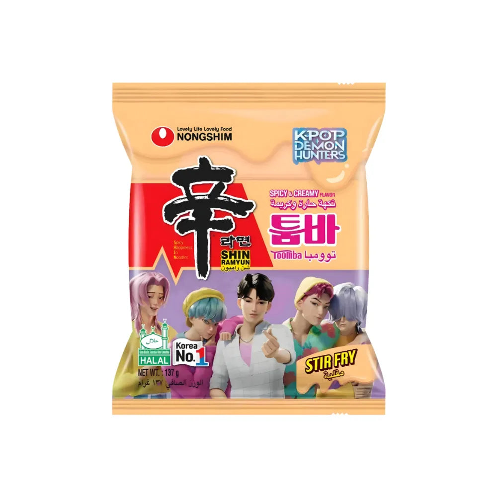 RAMEN SHIN RAMYUN TOOMBA K-POP DEMON HUNTERS BOLSA X 137G